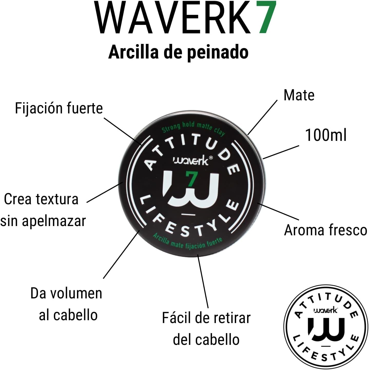 Cire Cheveux Homme - Cire Coiffante Homme 100Ml - Cire Mat Cheveux Homme - Cire Texturisante Mat - Donne Texture Et Volume Aux Cheveux. Produit Professionnel Fabriqué En Espagne.