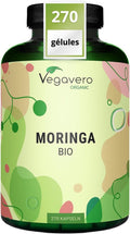 Moringa BIO 1800 Mg | 270 Gélules Vegan | SUPERFOOD : Multivitamines Et Minéraux Naturels | Antioxydant + Energie | SANS ADDITIFS | ®