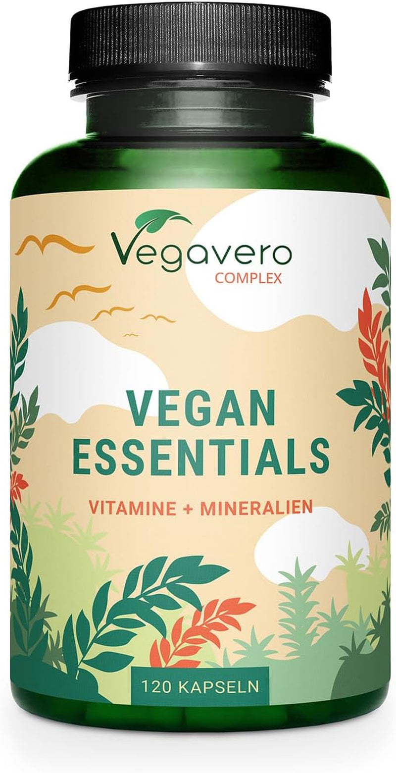 Multivitamines Pour VEGAN | Pour Soutenir Un Régime Végétalien | Vitamines Et Minéraux Essentiels | Haute Biodisponibilité | Vitamine B12, D3, K2, Fer Et Calcium | 120 Gélules | ®