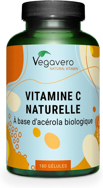 Acerola Vitamine C BIO ® | UNIQUE : 100% NATURELLE - Sans Additifs | Extraction En FRANCE | 180 Gélules | 1060 Mg D’Extrait Par Dose | VEGAN