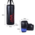 Sac De Boxe Sac De Frappe Kickboxing Pour Enfant Avec 2 Gants Corde À Sauter Chaîne Suspension