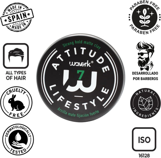 Cire Cheveux Homme - Cire Coiffante Homme 100Ml - Cire Mat Cheveux Homme - Cire Texturisante Mat - Donne Texture Et Volume Aux Cheveux. Produit Professionnel Fabriqué En Espagne.