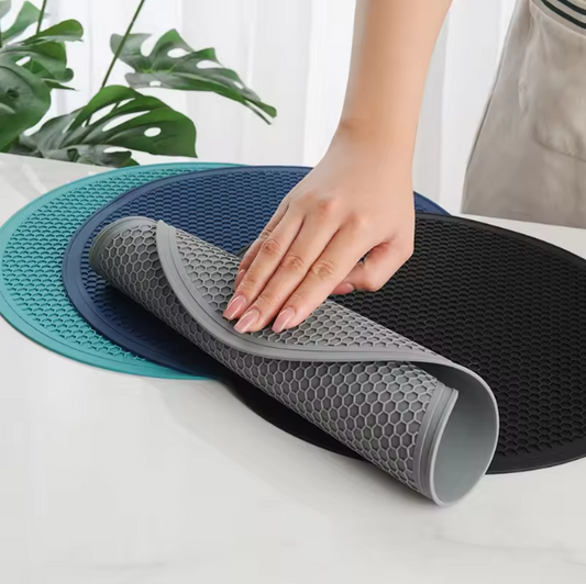 Grand tapis en Silicone de 30cm, dessous de verre résistant à la chaleur