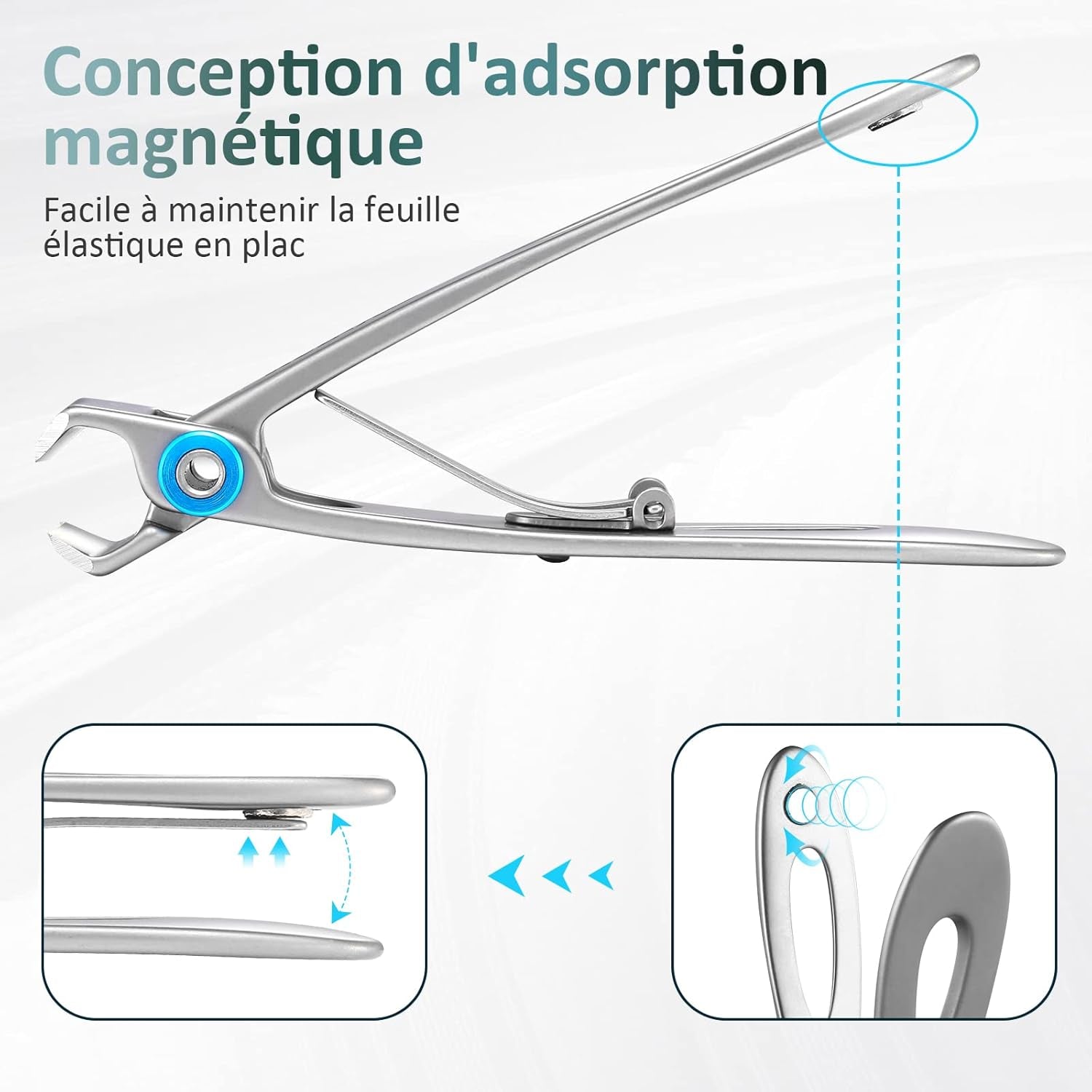Coupe Ongle Pour Ongles Épais Coupe Ongle Large Ouverture Coupe-Ongles Ouverture Extra Large, Adaptés Aux Seniors, Hommes Et Femmes, Tranchants Et Durables, Faciles À Utiliser (Argenté)