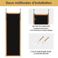 Miroir Mural Suspendu Miroir De Porte 120 X 37 CM Avec Crochets De Suspension Pour Chambre Salon Vestiaire Noir/Blanc/Or