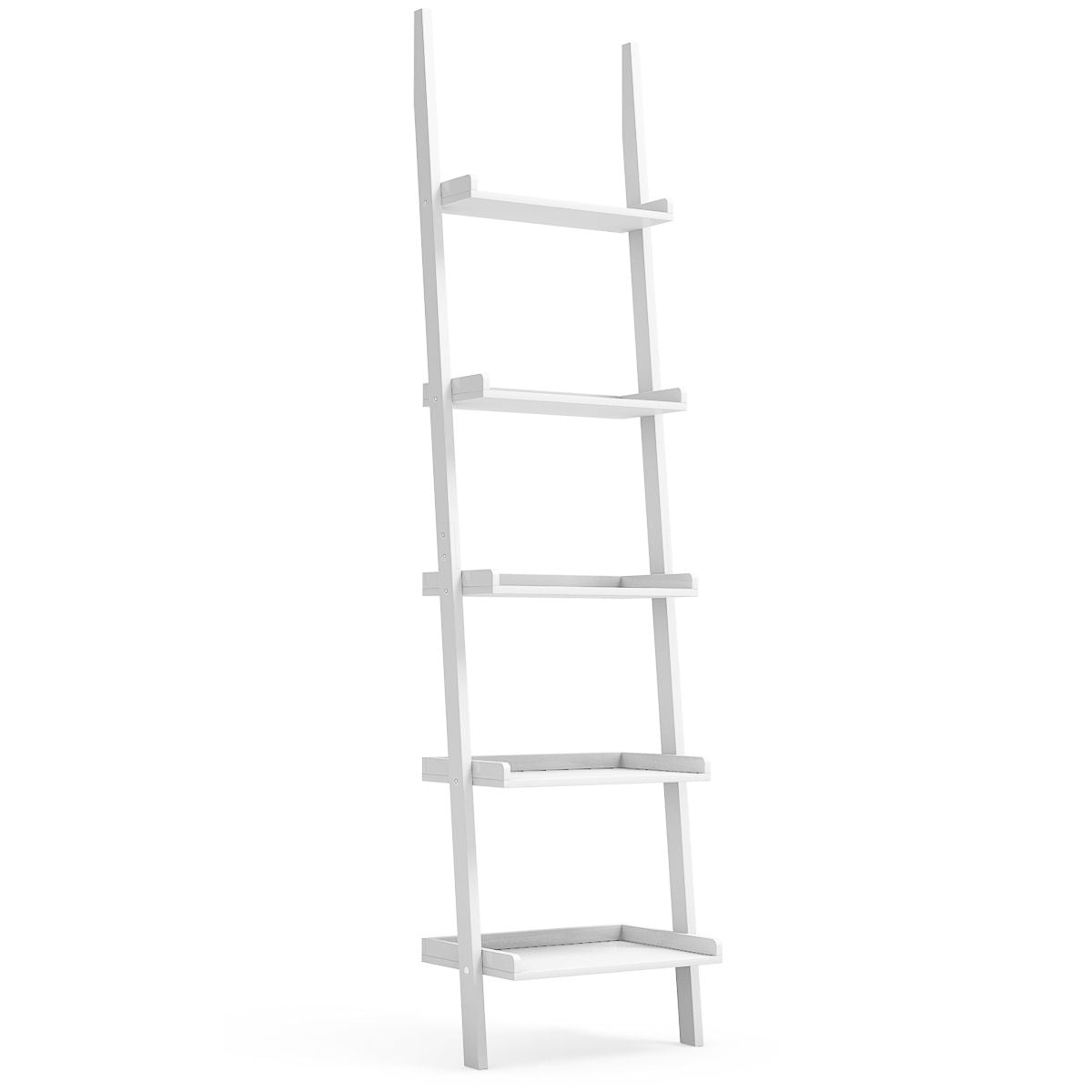 Étagère Échelle Étagère Murale Avec 5 Étages De Rangement Pour Salle De Bain,Salon, Etc.