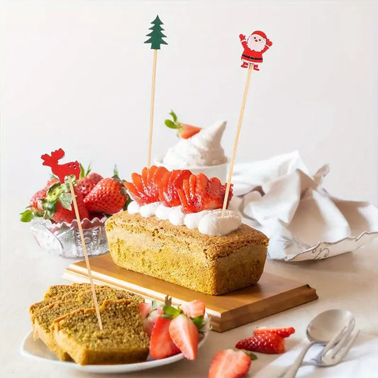 Lot de 30 pics à cocktail de Noël.