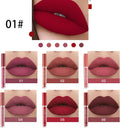 6 Couleurs Set Rouge À Lèvres Liquide Mat, Mat Rouge À Lèvres Nude Ensemble Velouté Longue Durée Antiadhésif Tasse, Cadeau De Rouge À Lèvres (02)