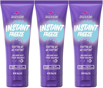 Instant Freeze Sculpting Maximum Hold Hair Gel À L'Huile De Jojoba, Au Calice De Mer Et À L'Aloe Australien, 7 Oz (Lot De 3)