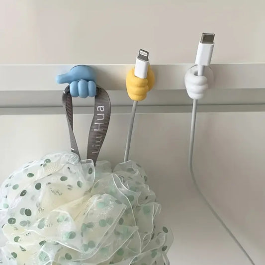 5pcs Thumb-Shaped Cable Organizer Clips.