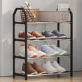 4 Floor Assembly Creative Home Shoe Rack Dormitory Door Storage Rack Storage Shoe Cabinet Components Home Supplies Black 2 Sets