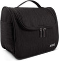 Trousses De Toilette, Vanity Et Trousses À Maquillage Avec Poignée Et Crochet, Sac Organisateur De Voyage, Cadeau Pour Hommes Et Femmes, Noir