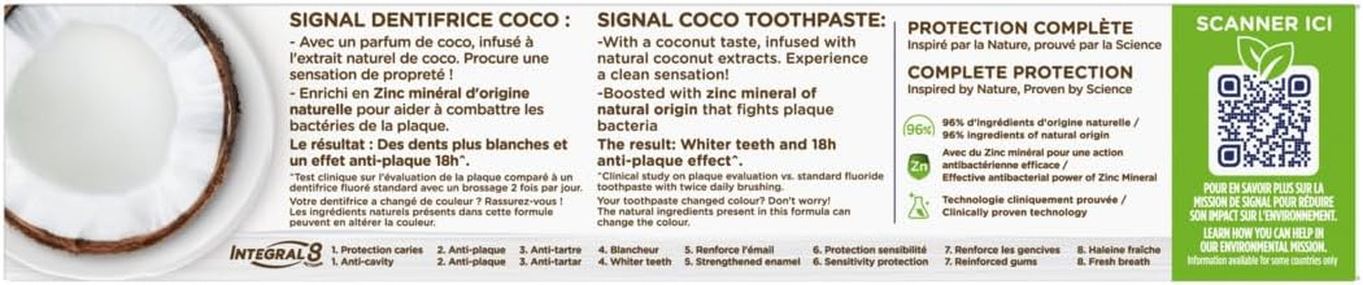 Integral 8 Dentifrice Nature Elements Coco 75Ml