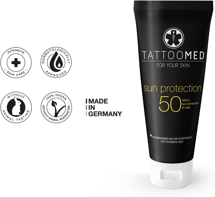 Soin Pour Peau Tatouée Crème Solaire Sun Protection SPF50 Protection Des Tatouages/Couleurs De Tatouage