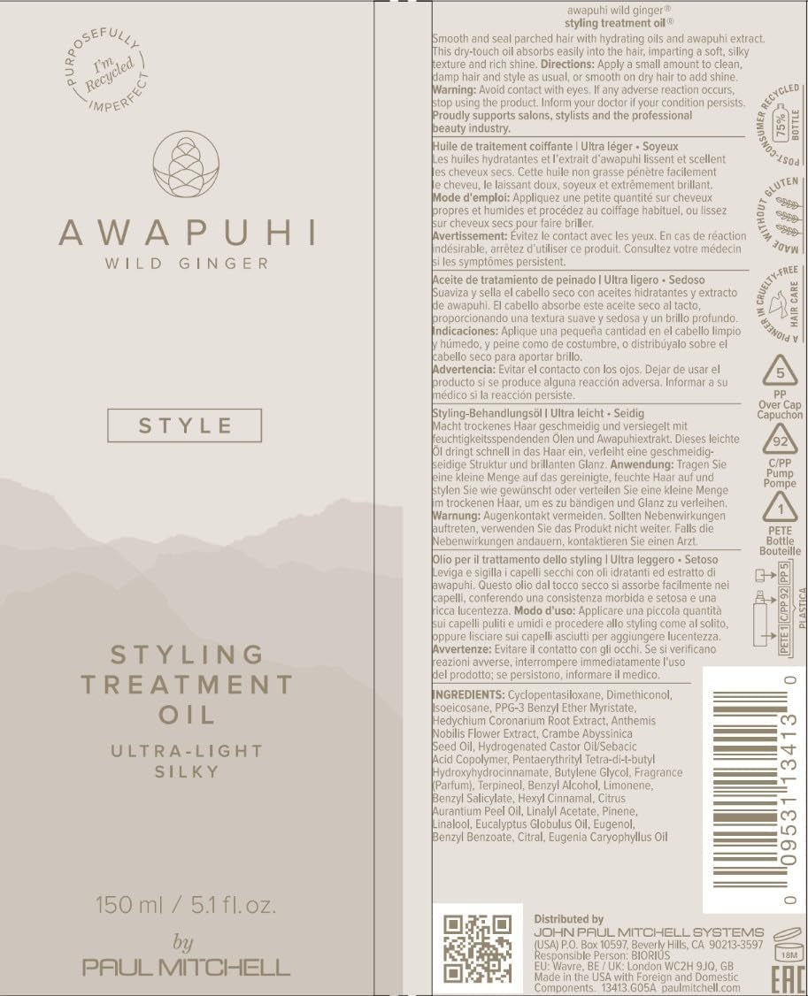 Paul Mitchell Awapuhi Huile De Soin Coiffante 150 Ml