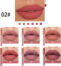 6 Couleurs Set Rouge À Lèvres Liquide Mat, Mat Rouge À Lèvres Nude Ensemble Velouté Longue Durée Antiadhésif Tasse, Cadeau De Rouge À Lèvres (02)