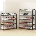 4 Floor Assembly Creative Home Shoe Rack Dormitory Door Storage Rack Storage Shoe Cabinet Components Home Supplies Black 2 Sets