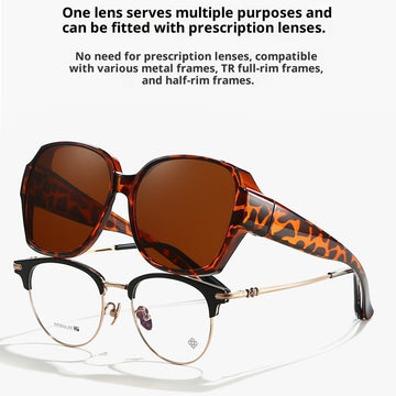 Large Rim Myopia Set Clip Polarized Sun Glasses UV Protection Driving