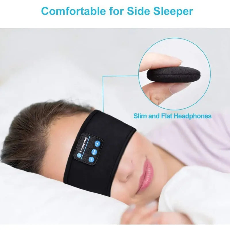 2025 Bluetooth Earphones Sports Sleeping Headband Elastic Wireless Headphones Music Eye Mask Wireless Bluetooth Headset Headband