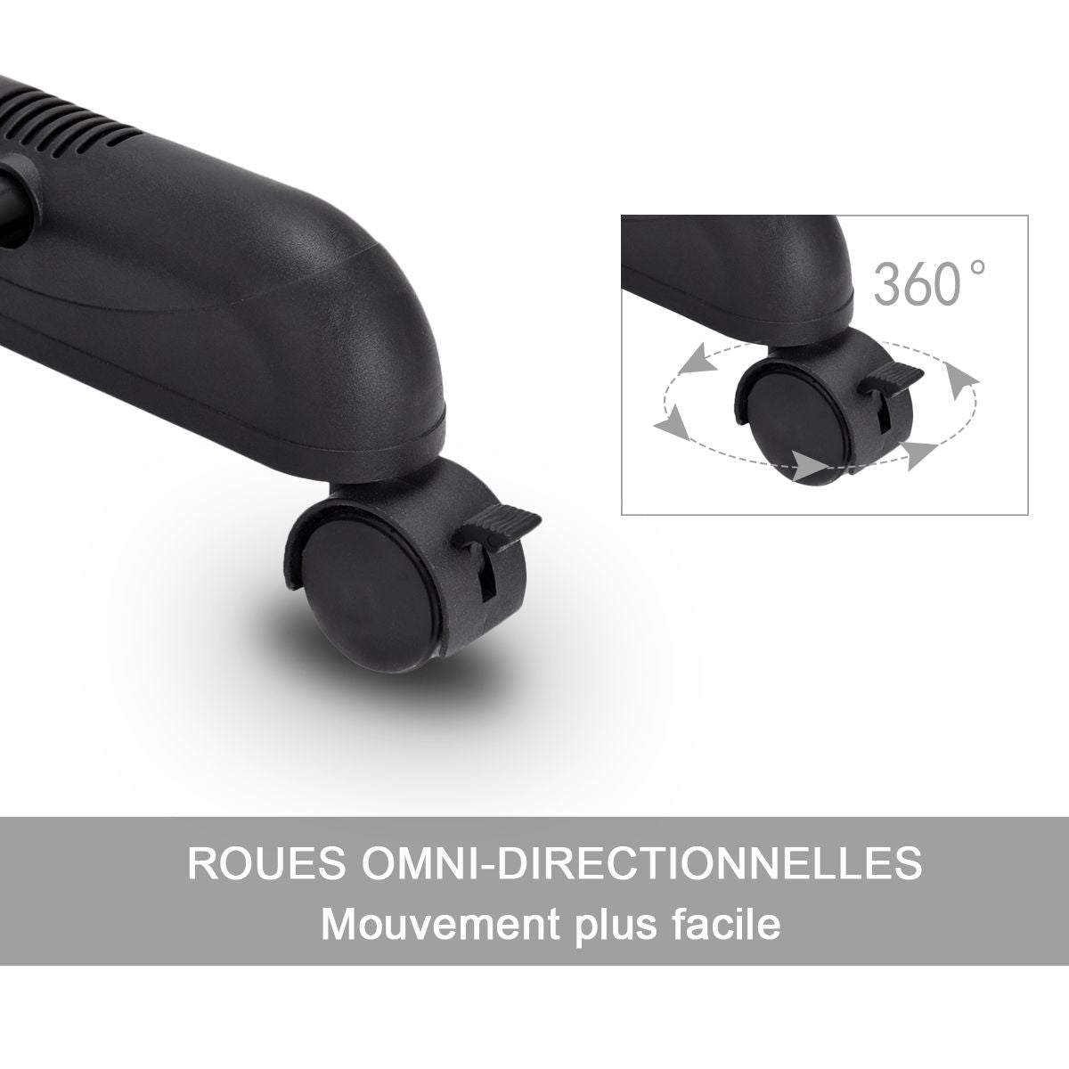 Portant À Vêtement Mobile Et Télescopique Hauteur Largeur Réglables Capacité 20Kg 91-160X43X93-168Cm Noir Et Argent