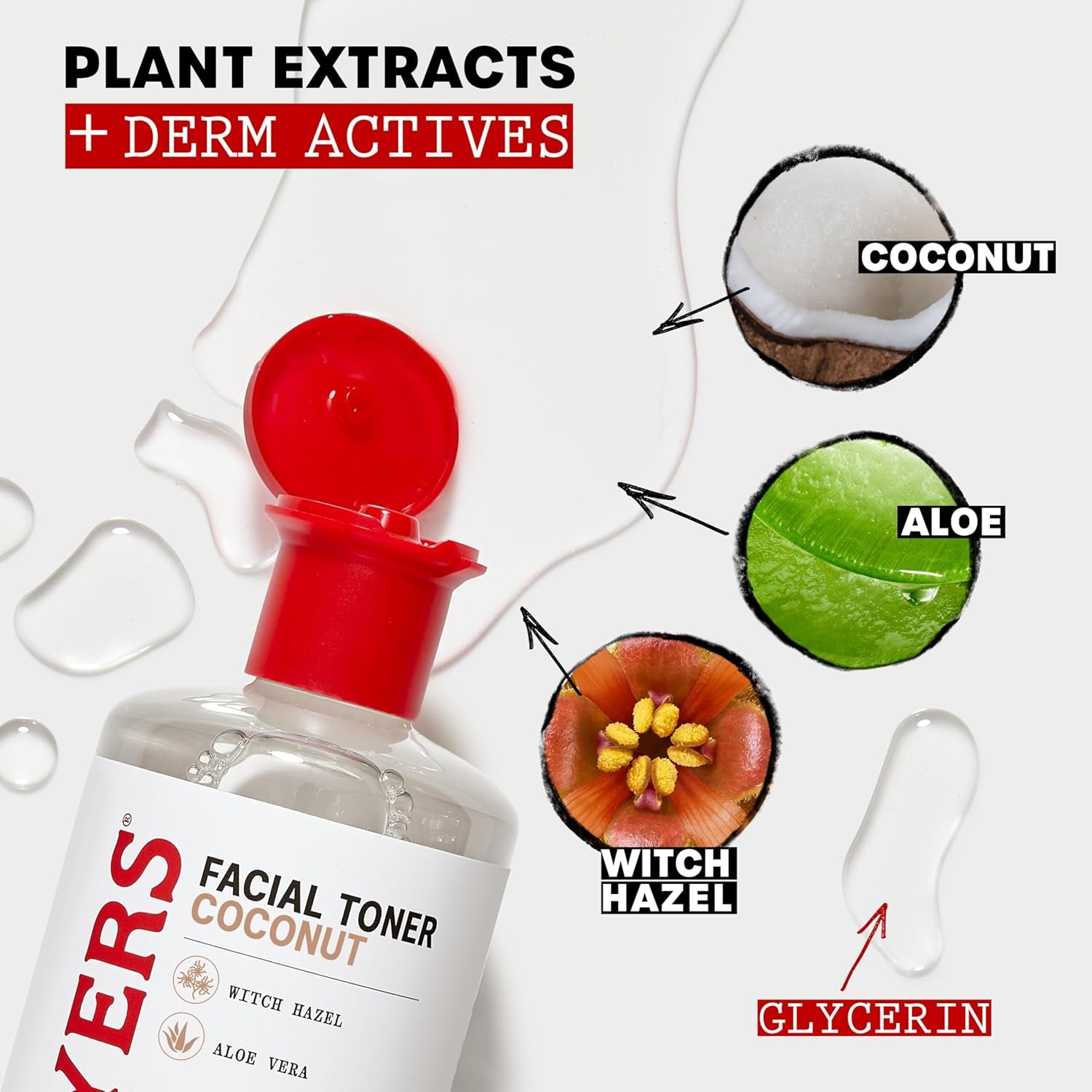 Thayers Lotion Tonique Douce Coco, Hamamélis & Aloe Vera Bio - Hydratation & Pores Resserrés - Sans Alcool - Sans Cruauté Envers Les Animaux - Vegan - 98% D'Ingrédients Naturels - 355 Ml