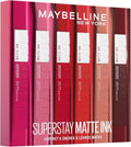 - Coffret Exclusif De 6 Rouges À Lèvres Liquides Longue Tenue - Superstay Matte Ink - Teintes: Lover (15)/Seductress (65)/Artist (120)/Dancer (118)/Pioneer (20)/Voyager (50)