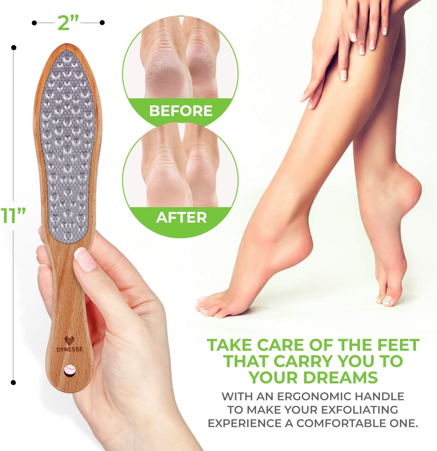 Lime Pour Pieds Professionelle Avec Manche En Bois. Aucun Risque De Blessure. Utilisée Dans Les Salons De Pédicure. Râpe En Acier Inoxydable Découpée Au Laser. Multi-Usage