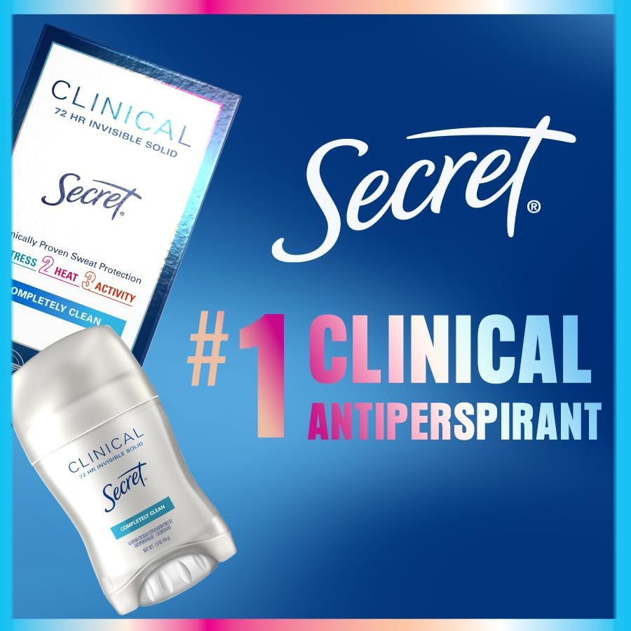 Secret Clinical Strength Invisible Solid Women'S Antiperspirant & Deodorant Powder Protection Scent 2.6 Ounce by Secret
